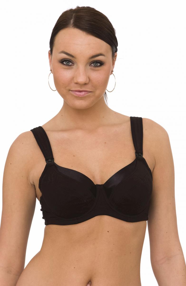 La Leche League Satin Trim Underwire Nursing Bra