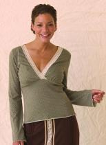 majamas-angel-food-nursing-top-olive-dots-model.jpg