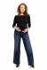 Wide Leg Stretch Maternity Jeans With Bellyband - 1822 Denim 1