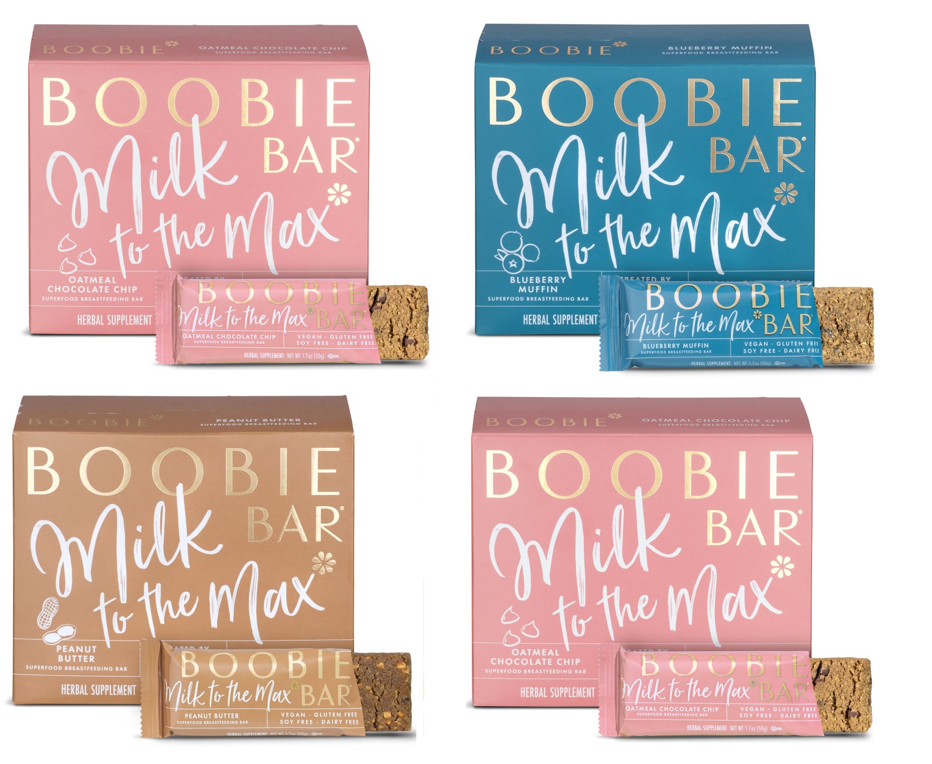 Boobie Bar Lactation Bars Superfood Bars for Breastfeeding