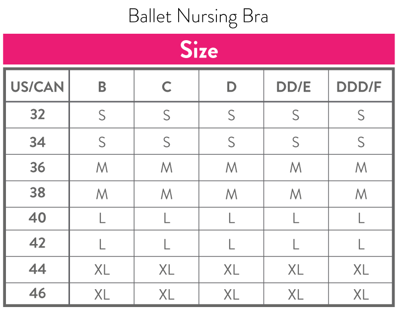 Junior Bra Size Chart