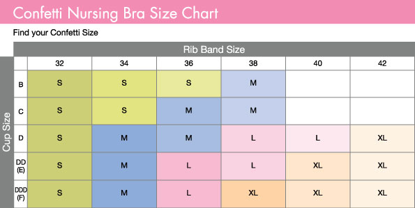 Bravado Nursing Bra Size Chart