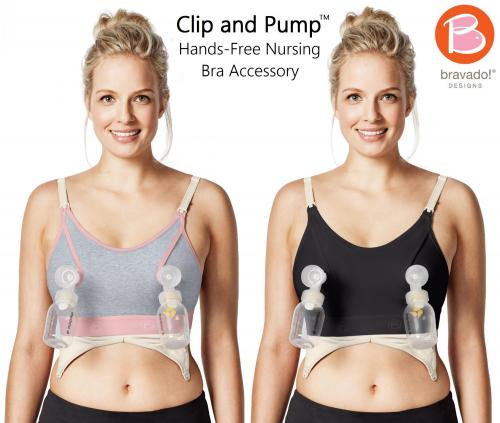 Bravado Clip and Pump™ Hands-Free Nursing Bra Accessory
