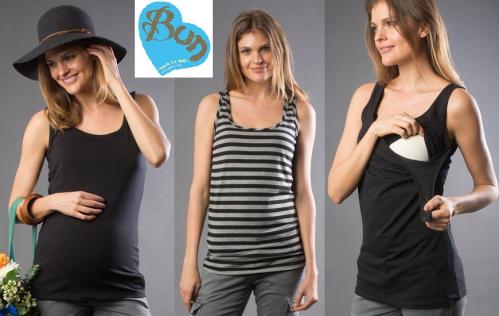 Bun Long Maternity/Nursing Tank--Large Only