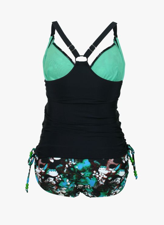 Soda Black Maternity Tankini Set