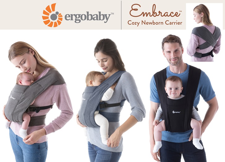 Ergobaby Embrace Baby Wrap Carrier, Infant Carrier for Newborns 7-25  Pounds, Heather Grey 