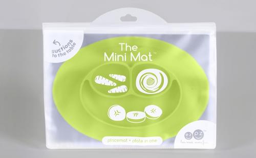 Ezpz Mini Mat Plat à Ventouse Rose - Assiette Bébé Anti-Déplacement