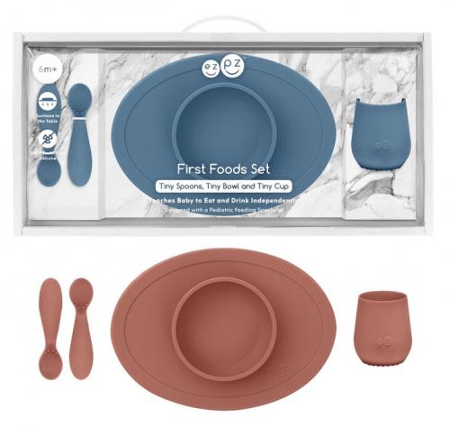 EZPZ First Foods Set - Tiny Bowl, Cup & 2 Spoons
