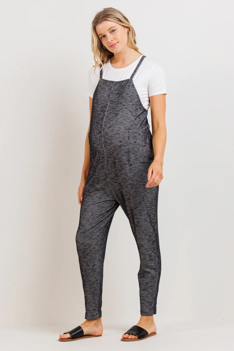 Two Tone Maternity Jumpsuit
