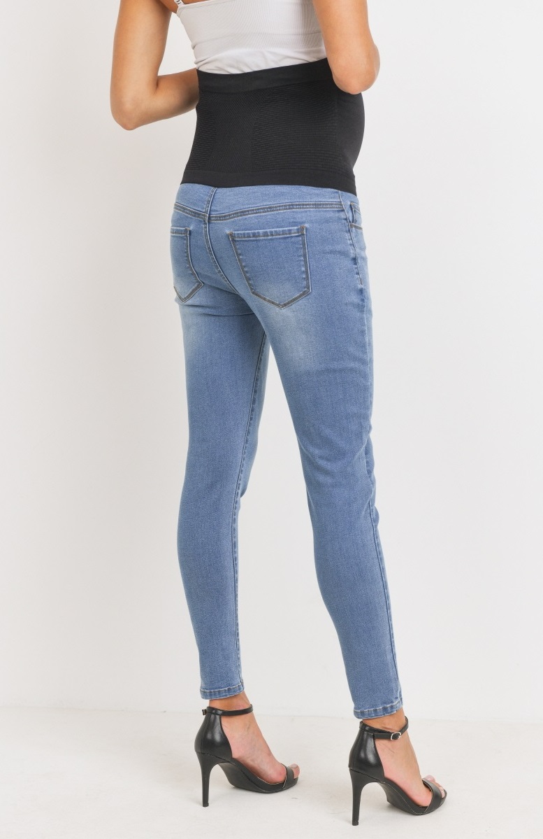 Maternity Stretch Jeans with Over The Belly Comfort Band