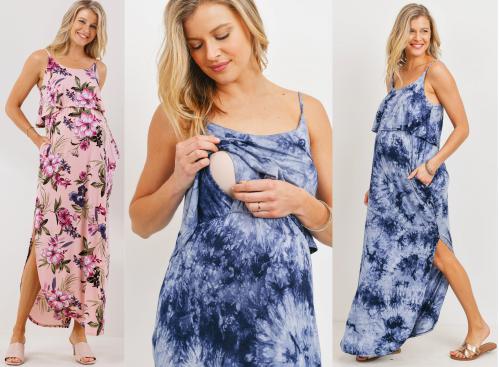 Maternity & Nursing Maxi Dress