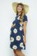 Babydoll Maternity Dress - Navy Dasies 1