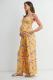 Floral Smocked Wide Leg Maternity Jumpsuit with Pockets 1