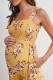 Floral Smocked Wide Leg Maternity Jumpsuit with Pockets 3