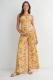Floral Smocked Wide Leg Maternity Jumpsuit with Pockets