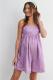 Purple Floral Maternity Shorts Romper w/ Pockets 4
