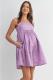 Purple Floral Maternity Shorts Romper w/ Pockets 5