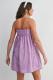 Purple Floral Maternity Shorts Romper w/ Pockets 3
