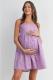 Purple Floral Maternity Shorts Romper w/ Pockets 1