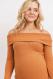 Ribbed Sweater Off the Shoulder Maternity Dress 2