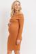Ribbed Sweater Off the Shoulder Maternity Dress 1