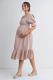 Soft Smocked Maternity Dress - Dusty Rose 3