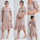 Soft Smocked Maternity Dress - Dusty Rose