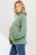Turtleneck Cable-Knit Maternity Top - Heather Green 6