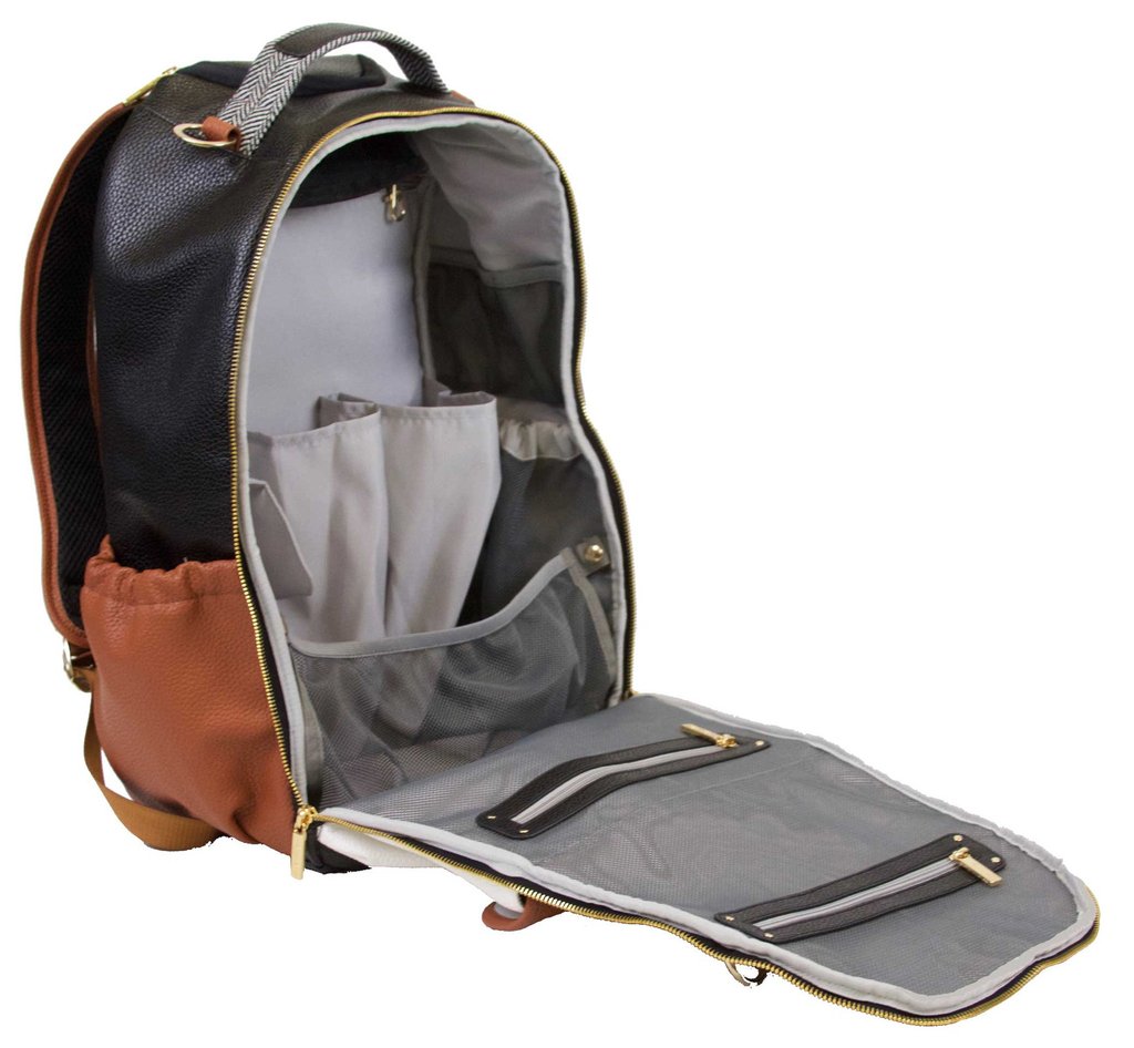 Itzy Ritzy Boss Diaper Bag Backpack Coffee & Cream