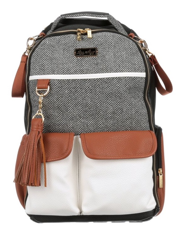 itzy ritzy boss backpack coffee and cream