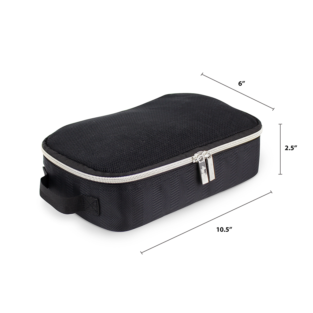 Itzy Ritzy Packing Cubes Black with Silver