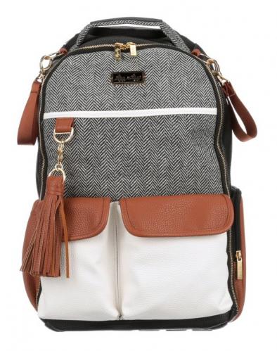 Itzy Ritzy Boss Diaper Bag Backpack - Coffee & Cream