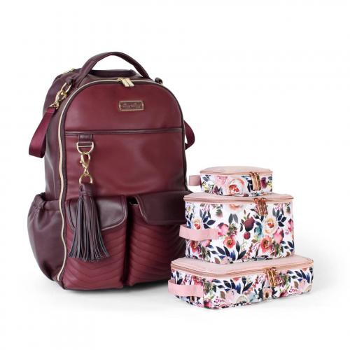 Itzy Ritzy Boss Diaper Bag Backpack Merlot