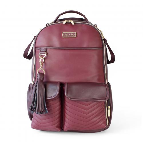 Itzy Ritzy Boss Diaper Bag Backpack Merlot