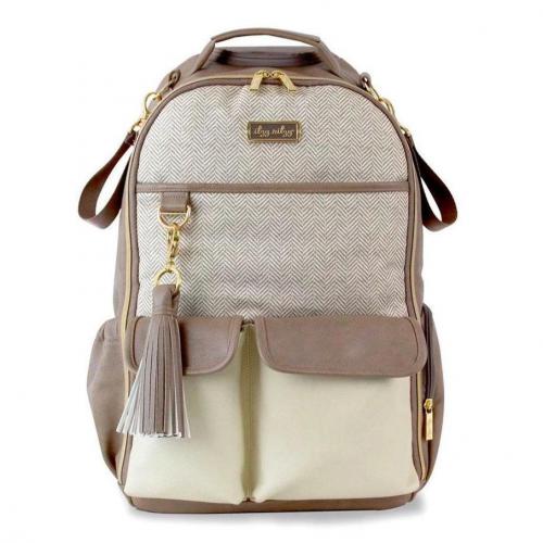 Itzy Ritzy Boss Diaper Bag Backpack - Vanilla Latte