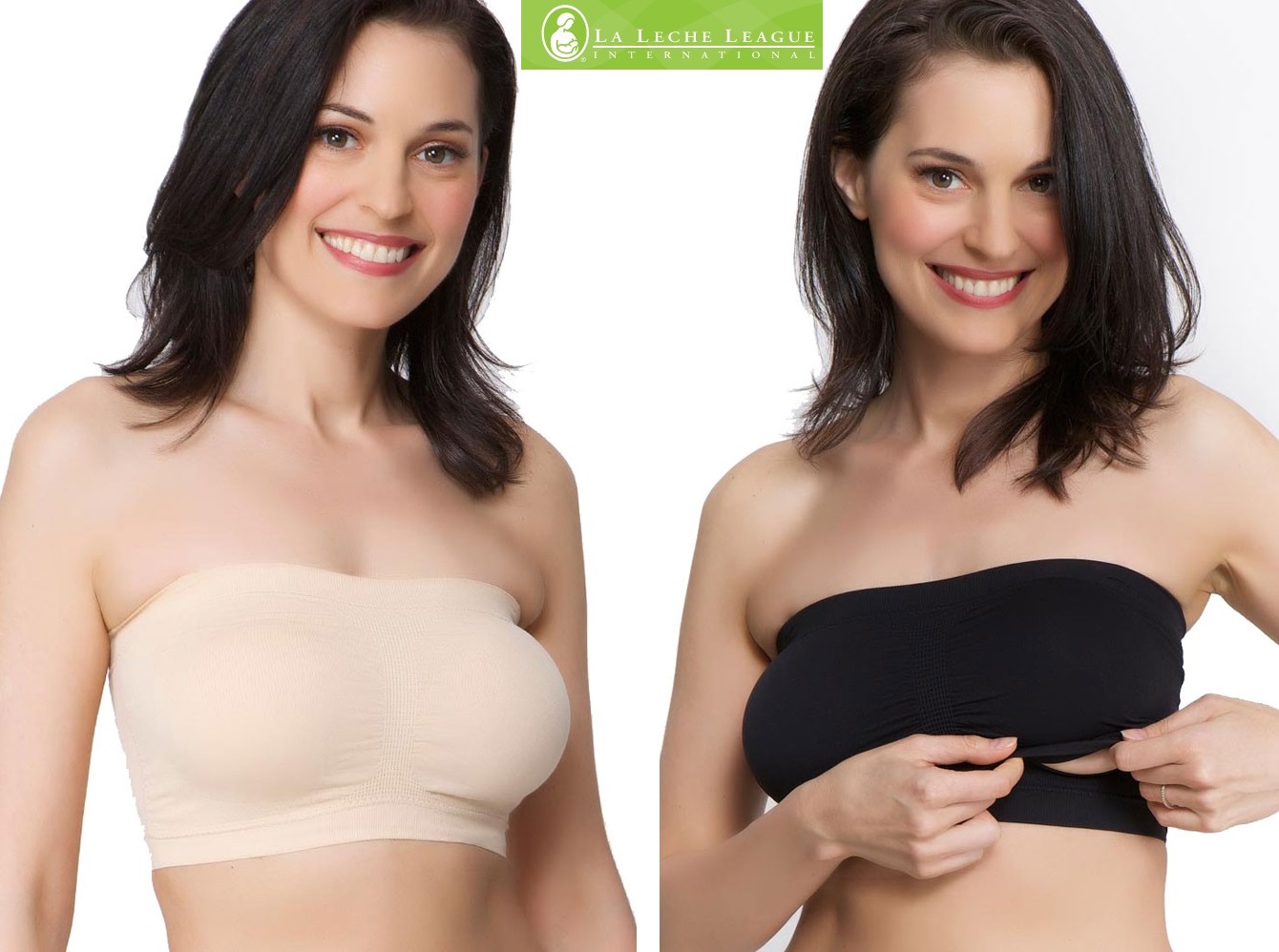 Seamless Strapless Nursing Bra with Removable Pads by Mothers en Vogue in  Nude