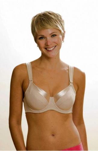 La Leche League Satin Trim Underwire Nursing Bra