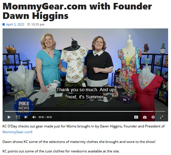Dawn fro Mommy Gear shares Spring Fashions on Fox 8 WWCP