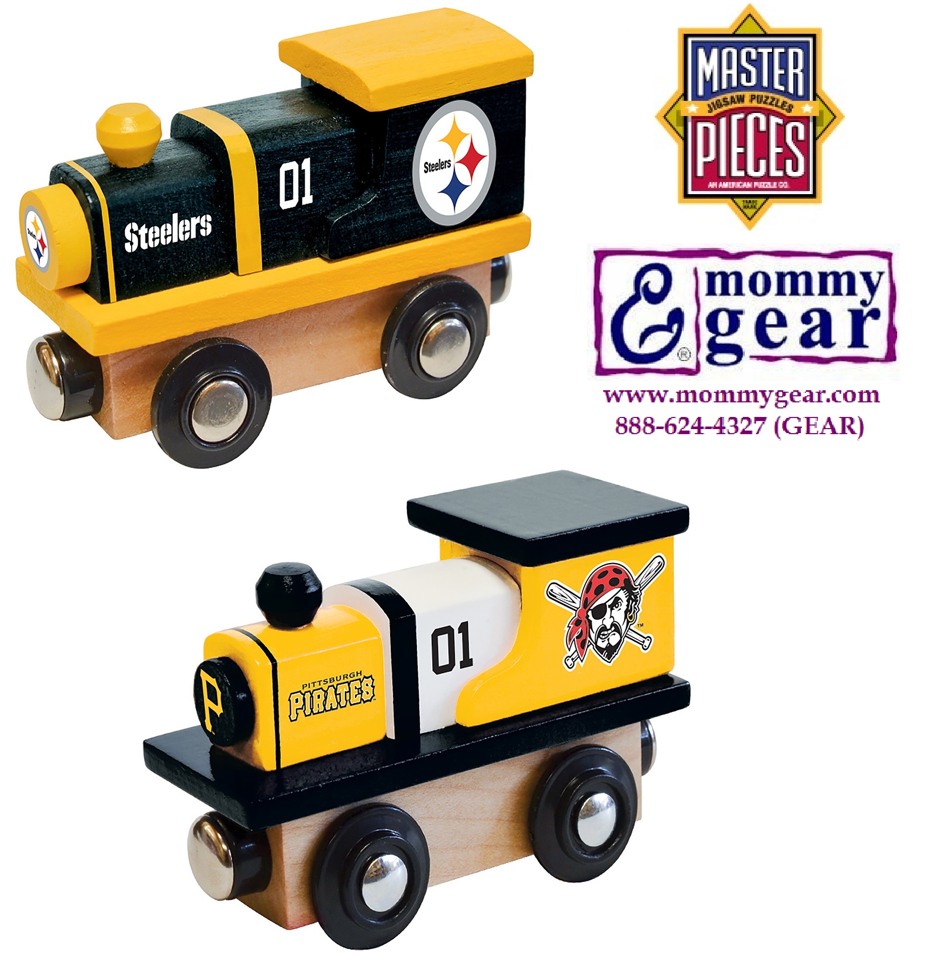 Pittsburgh Steelers Wood Train Toy