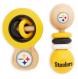 Pittsburgh Steelers Wooden Baby Rattles Set