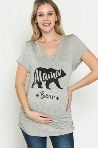Mama Bear Maternity V-Neck T-Shirt