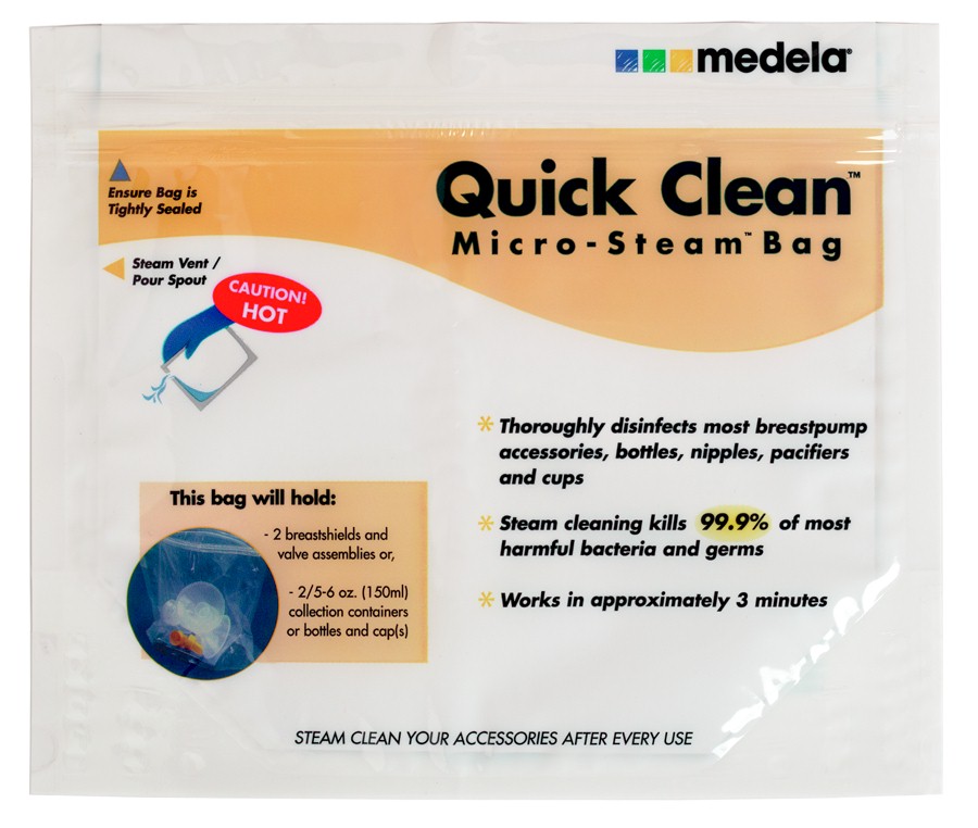 Quick Clean Microsteam Bags, Sterilizing Bags for Baby Bottles