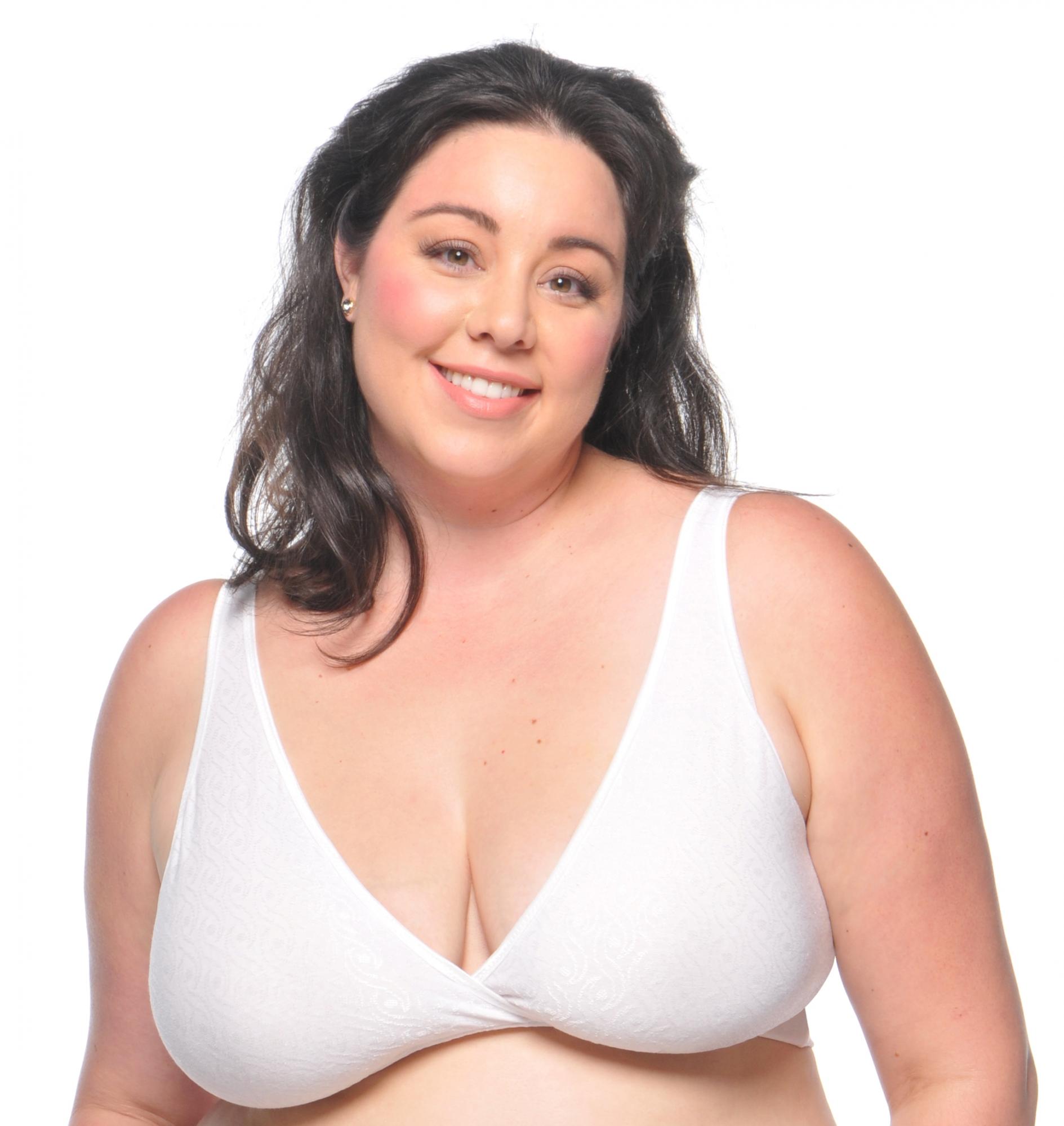 MELINDA G BREAST FEEDING MATERNITY NURSING BRA MEDIUM IMPACT WHITE