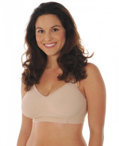 Cotton Stretch Medium Support T-Shirt Bra, Seamless Cups