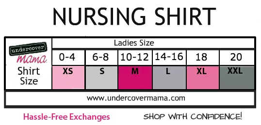 Undercover Tee Size Chart