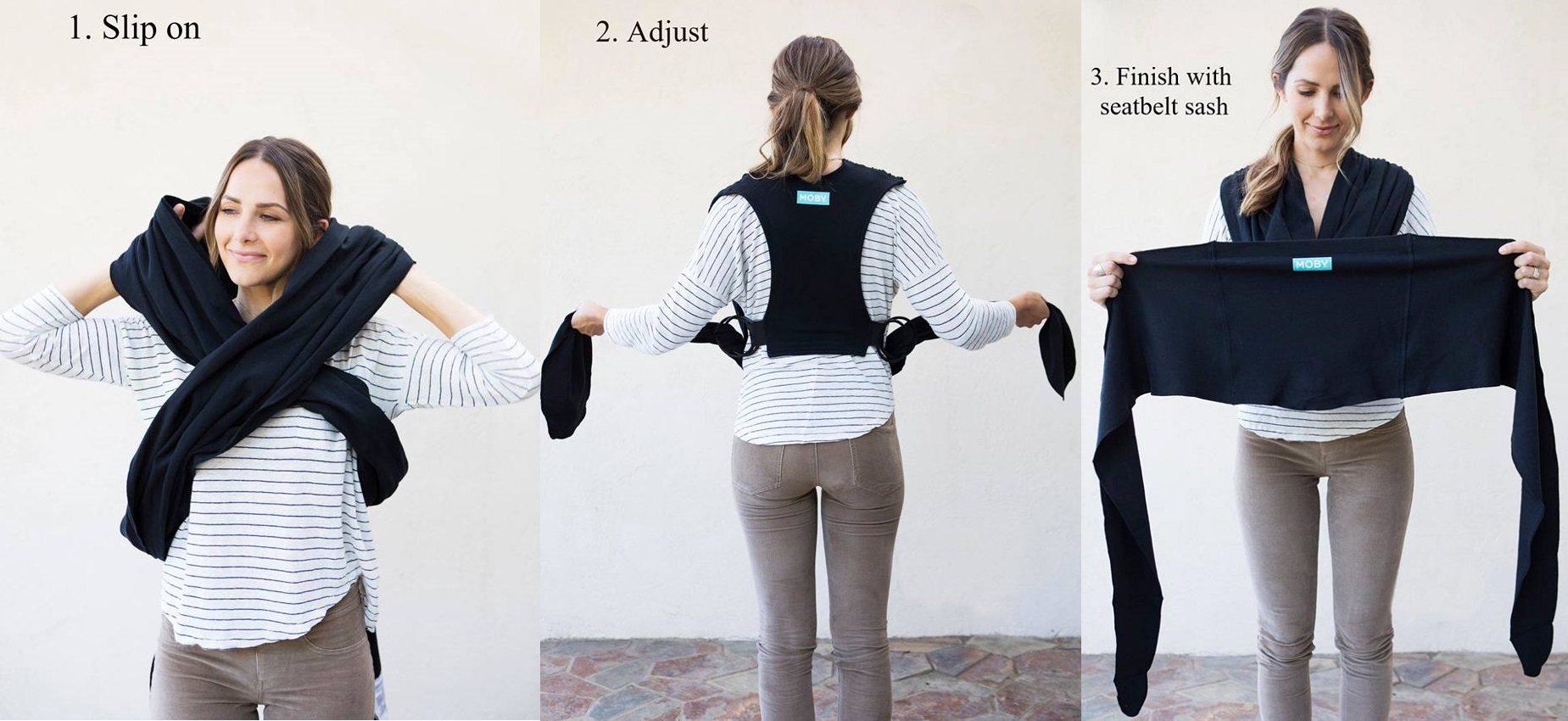 moby wrap carrying positions