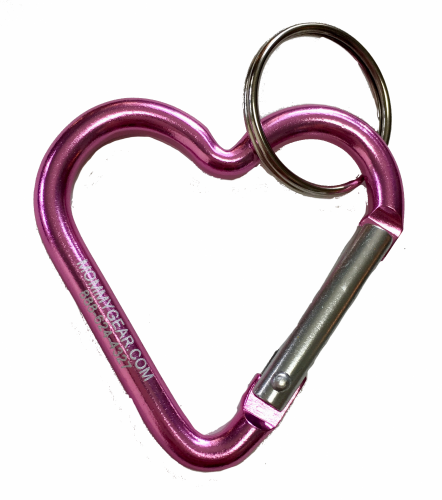 Mommy Gear Pink Heart Carabiner