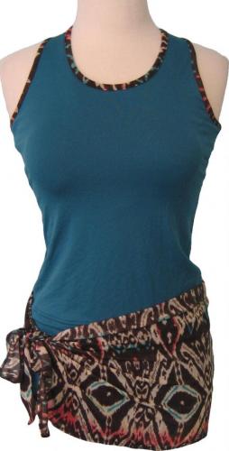 Sporty Sarong Nursing Tankini--Teal XS Only