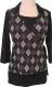 Oxford Wrap Nursing Top--Black & Grey Argyle 1