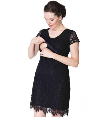 Momzelle Ella Lace Nursing Dress